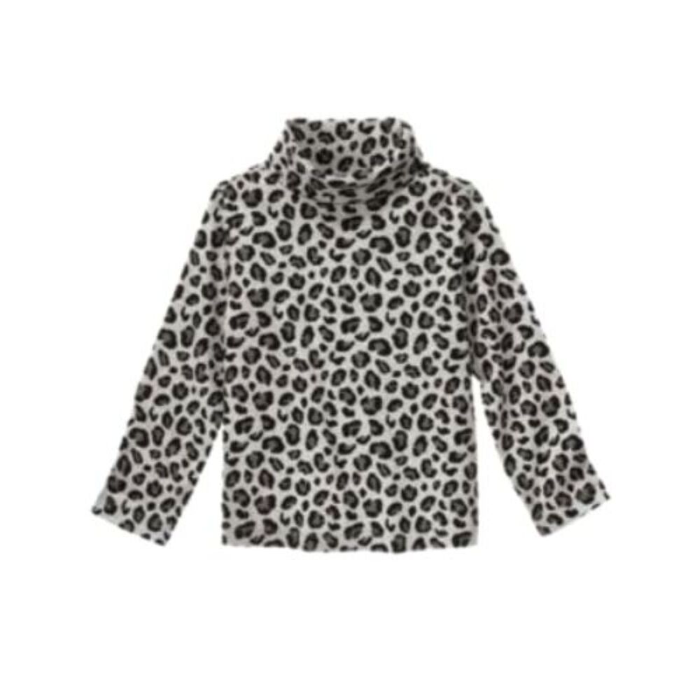 NEW Gymboree Girls 3 3T grey black leopard Tres fabulous turtleneck top T-shirt